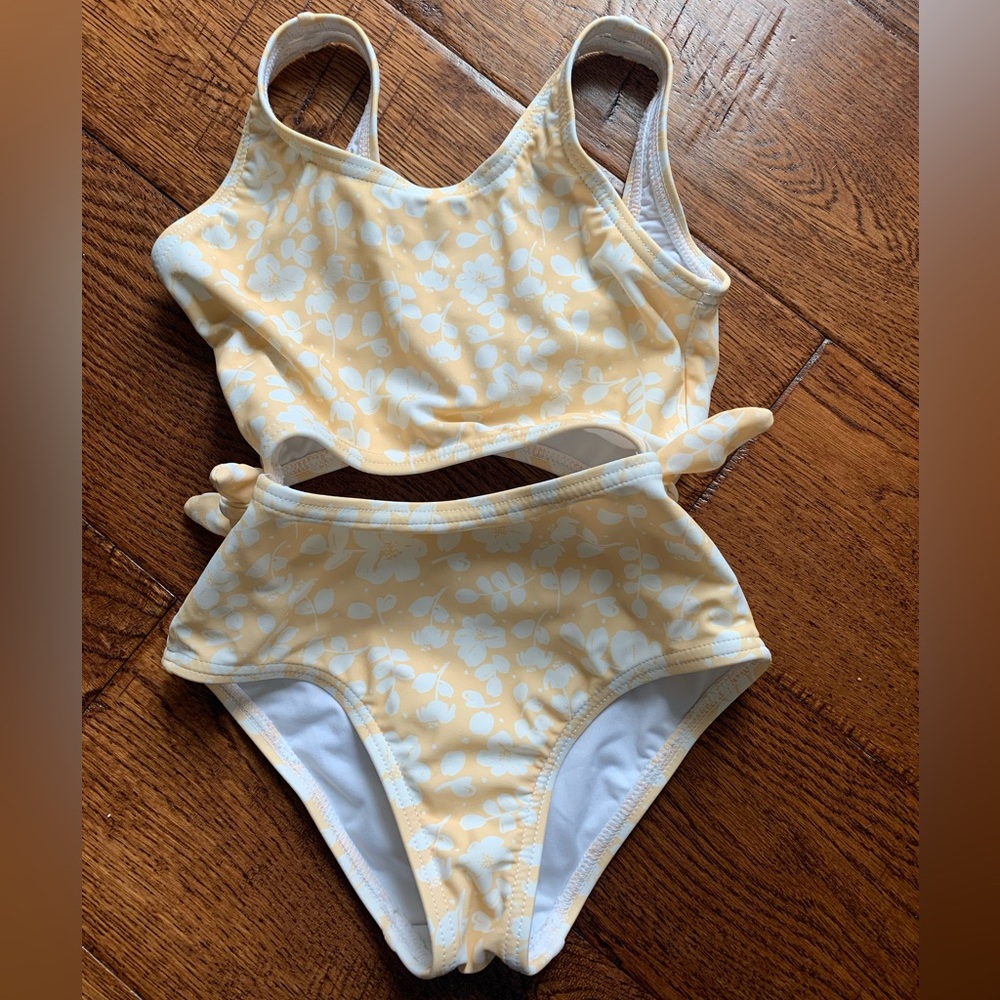 Sweet Honey Clothing Bathing Suit. Molly Cutout One Piece- I’ve got Sunshine 3T